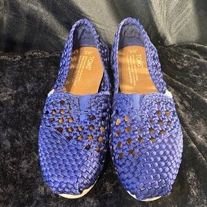 Toms Women's Deep Blue Woven Loafers